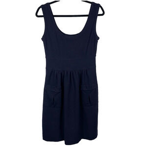 Diane von Furstenberg Dress Women's Size 8 Navy Blue Sleeveless Knee Length